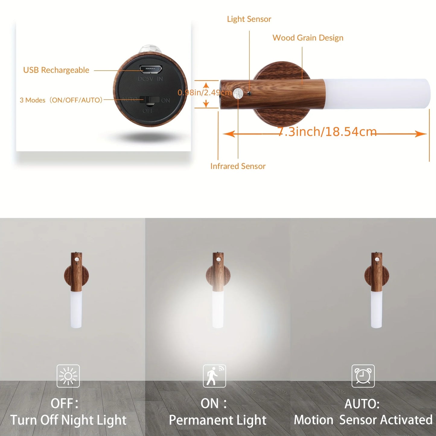 Wood Motion Sensor Light Can change your Life 100% ORIGINAl